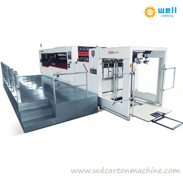 automatic paper feeding die cutting machine with waste cleaning