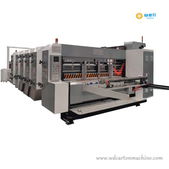 Three color flexo printer die cutter slotter machine manufacturer