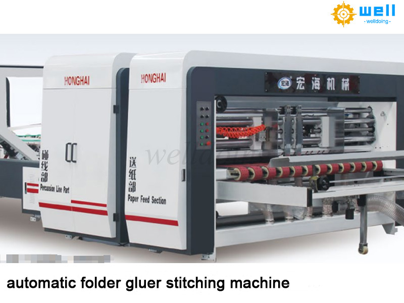 Application of the automatic folding gluing stitching machine